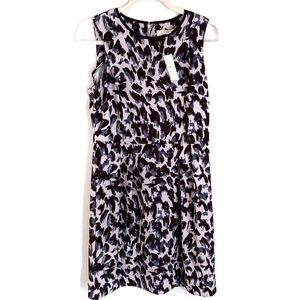 LOFT dress 4 leopard print purple